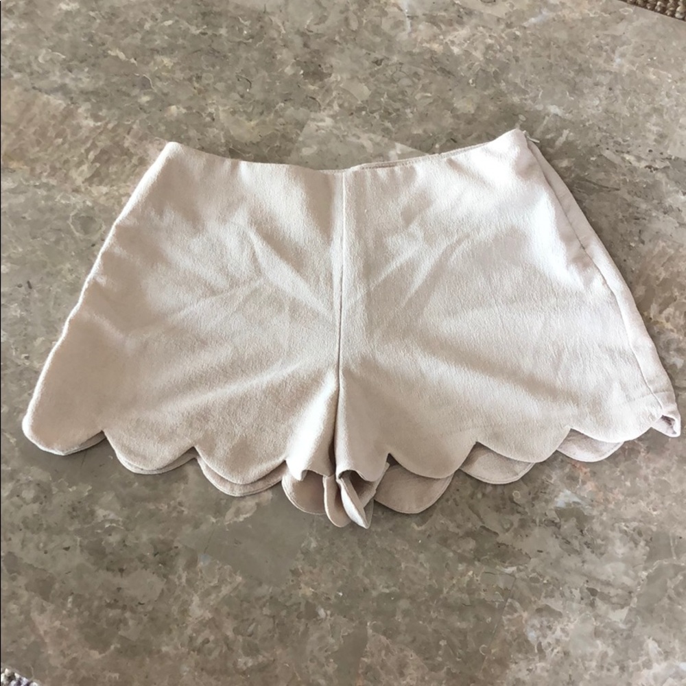 Scalloped shorts